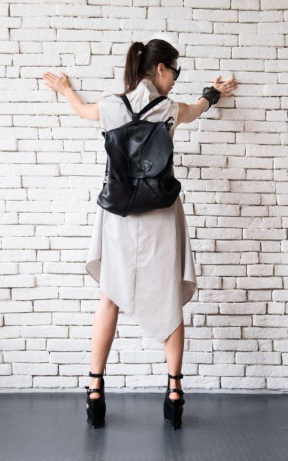 Casual lazy style leather shoulder bag - Image 2
