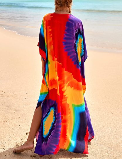 Rainbow tie-dye robe dress - Image 8