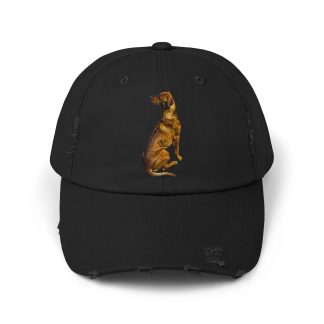Personalized dog print ripped baseball cap