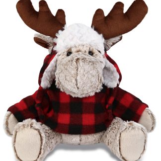 Plaid Elk Plush Doll