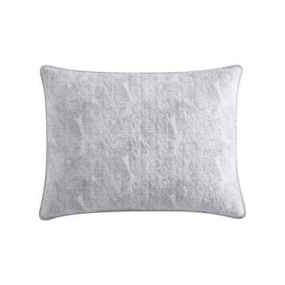 Light gray textured quilted bed cover three-piece set - Image 6