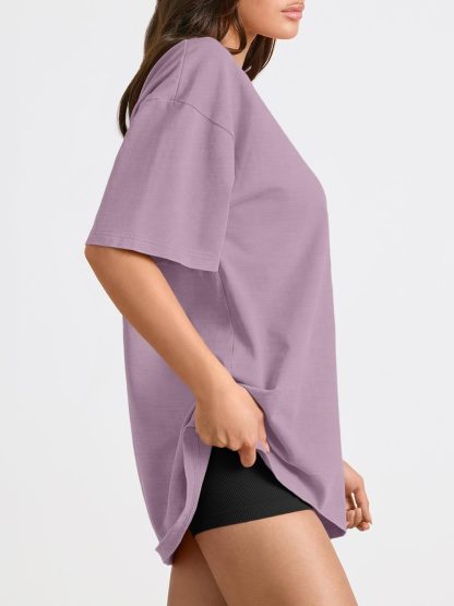 Women's Oversized Lilac T-Shirt - Image 4