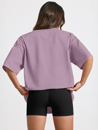 Women's Oversized Lilac T-Shirt - Image 3