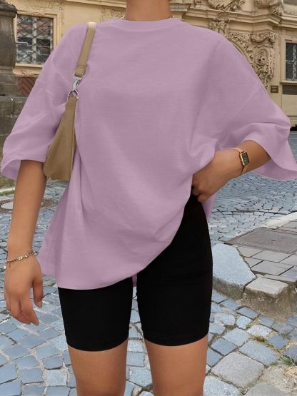 Women's Oversized Lilac T-Shirt - Image 2