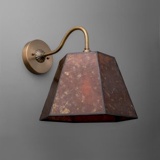 Retro distressed metal wall lamp