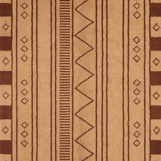 Brown geometric pattern carpet
