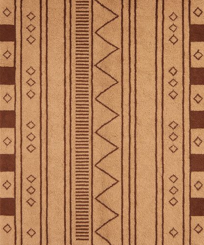 Brown geometric pattern carpet