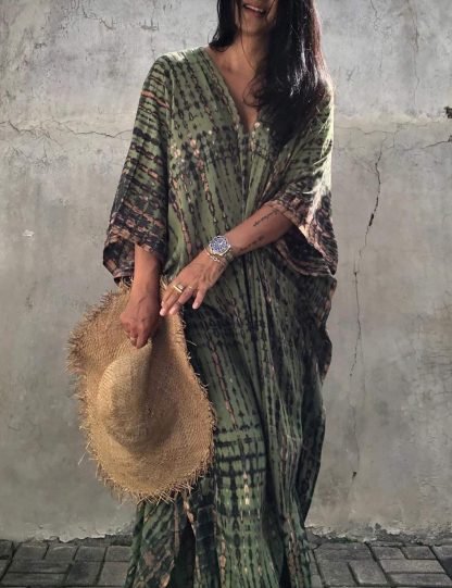 Bohemian tie-dye robe dress - Image 7