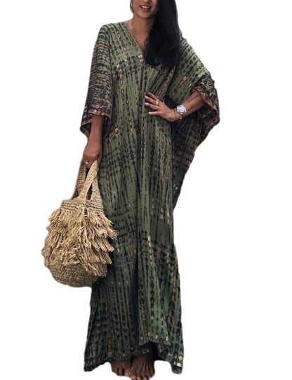 Bohemian tie-dye robe dress - Image 6