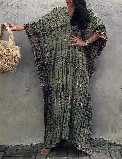 Bohemian tie-dye robe dress - Image 4
