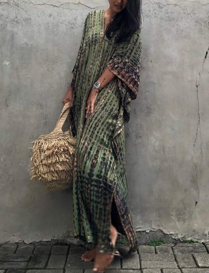Bohemian tie-dye robe dress - Image 2