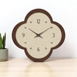 Creative four-leaf clover shape wall clock