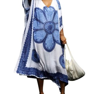 Bohemian floral print robe dress