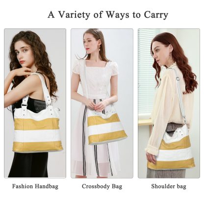 Contrast stripe handbag crossbody bag - Image 7