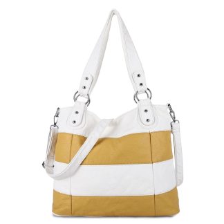 Contrast stripe handbag crossbody bag