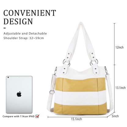 Contrast stripe handbag crossbody bag - Image 5