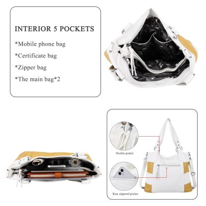 Contrast stripe handbag crossbody bag - Image 3