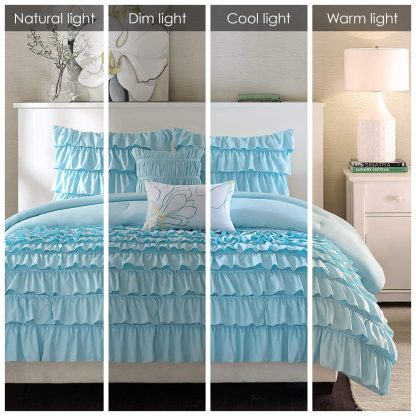 Ruffled turquoise bedding - Image 8
