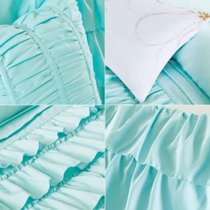 Ruffled turquoise bedding - Image 5