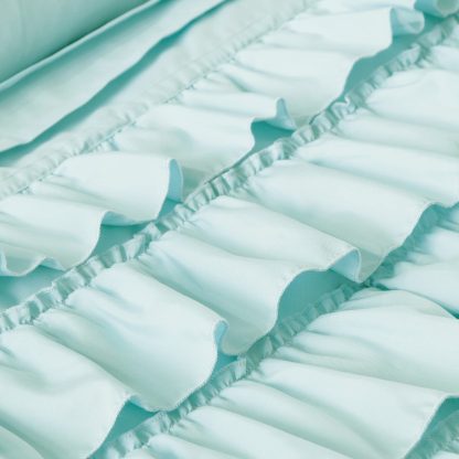 Ruffled turquoise bedding - Image 2