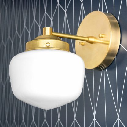 Retro milky white glass wall lamp - Image 3