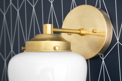 Retro milky white glass wall lamp - Image 2