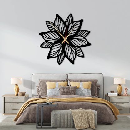 Floral silhouette wall clock - Image 6