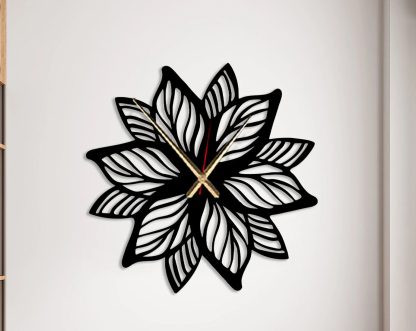 Floral silhouette wall clock - Image 5