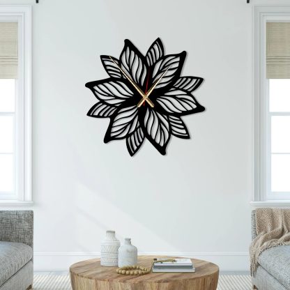 Floral silhouette wall clock - Image 4