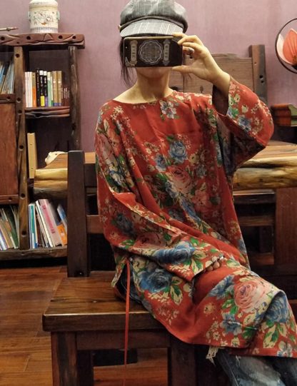 Loose-fitting printed dress - Image 5