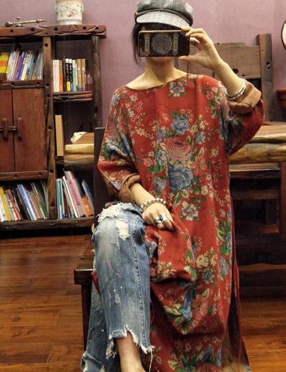 Loose-fitting printed dress - Image 4