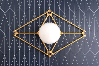 Geometric space art spherical wall lamp - Image 6