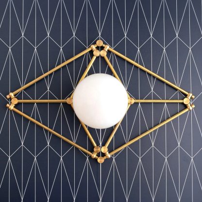 Geometric space art spherical wall lamp - Image 5