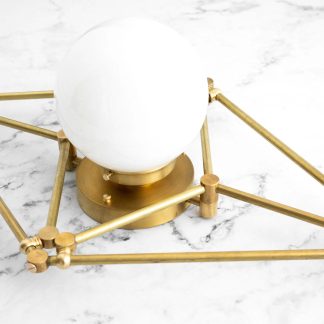 Geometric space art spherical wall lamp