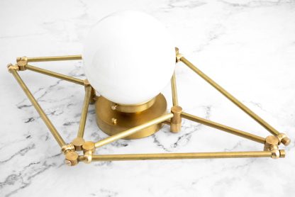 Geometric space art spherical wall lamp