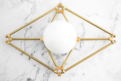 Geometric space art spherical wall lamp - Image 3