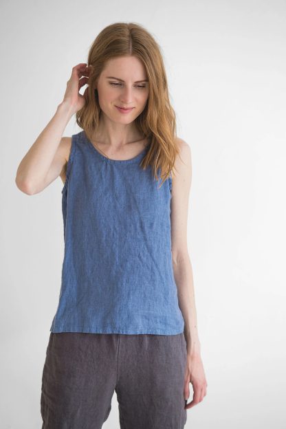 Summer essential women's linen sleeveless vest