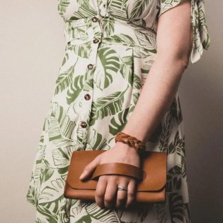Handmade leather clutch