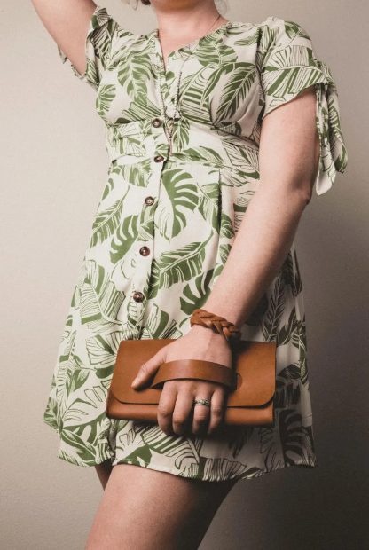 Handmade leather clutch