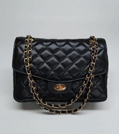 Quilted leather shoulder bag