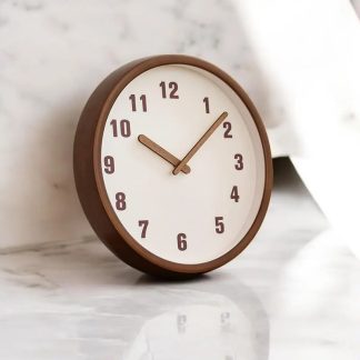 Simple retro wooden wall clock