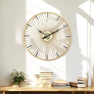 Light luxury metal wall clock