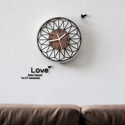 Geometric Art Wooden Wall Clock - Image 5