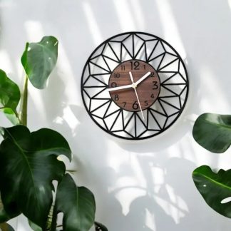 Geometric Art Wooden Wall Clock