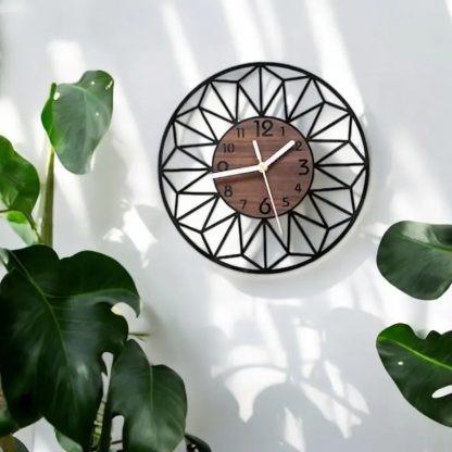 Geometric Art Wooden Wall Clock