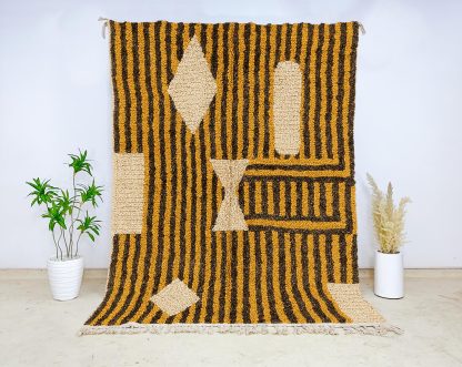 Natural wool geometric rug - Image 3