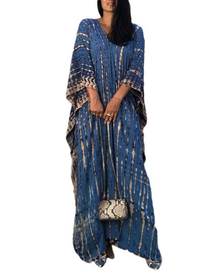 Tie-dye gradient robe dress - Image 6