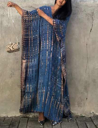 Tie-dye gradient robe dress - Image 4