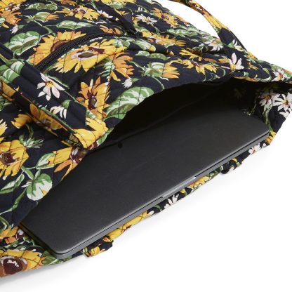 sunflower print quilted tote bag - Image 4