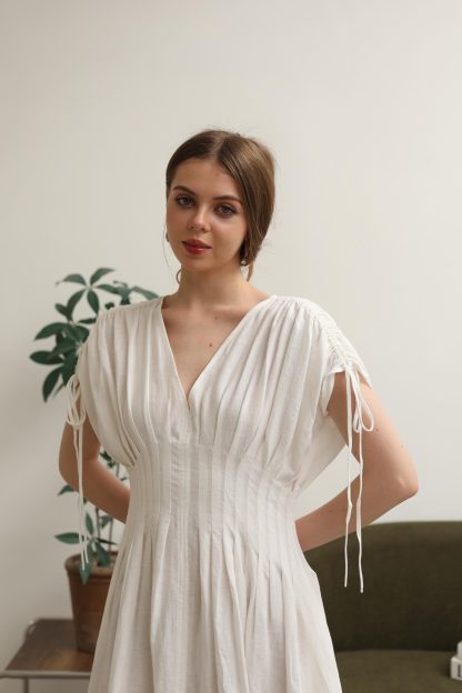 French Elegant V-Neck Waist Dress - Image 5